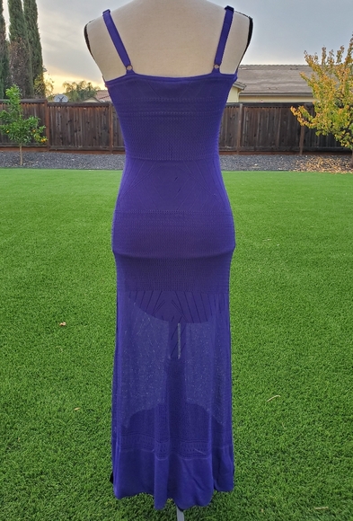 Bebe purple maxi casual dress - Picture 2 of 8